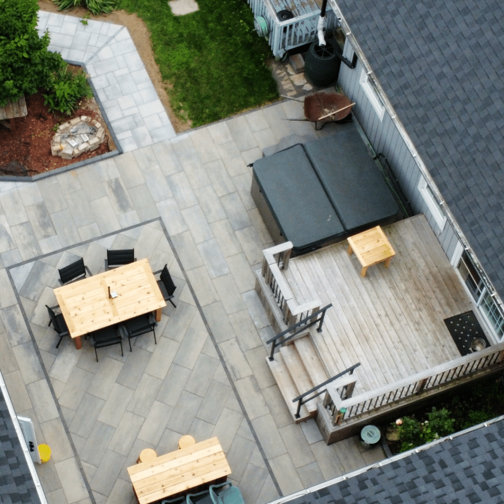 Paramount Landscaping- Products- Raised Deck with Sitting Area Below