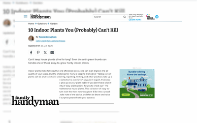 Family Handyman – Indoor Plants